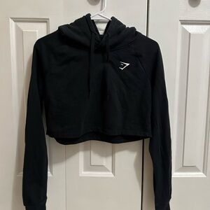 Gymshark Cropped Black Hoodie
